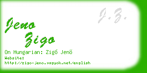 jeno zigo business card
